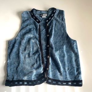 Vintage Ani Barrie Blue Vest, M